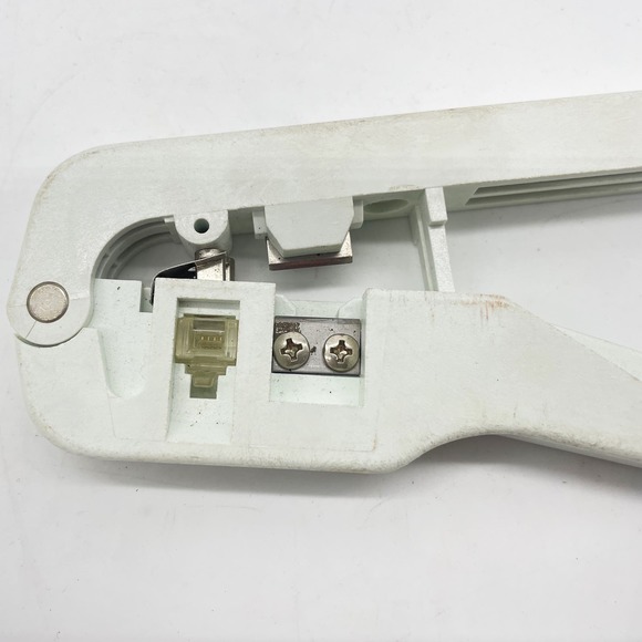 RJ11 Telephone White Plastic Hand Tool Crimping Cutting Cable Slicing Connector - Picture 2 of 7